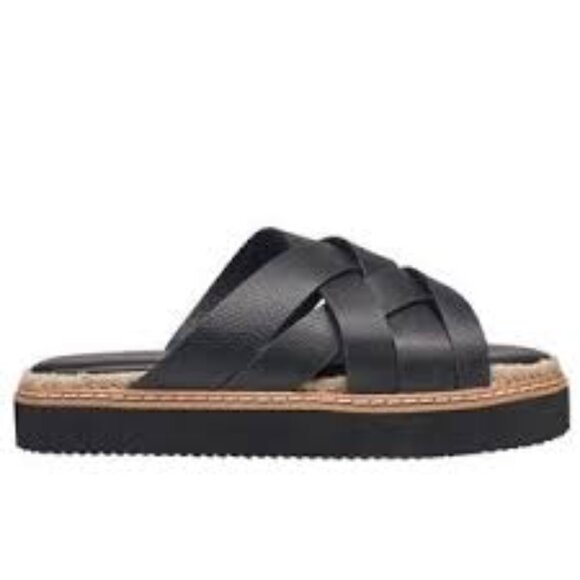 French Connection Strappy Black Flatform Sandal, Size 6.5 Approx - Picture 1 of 9